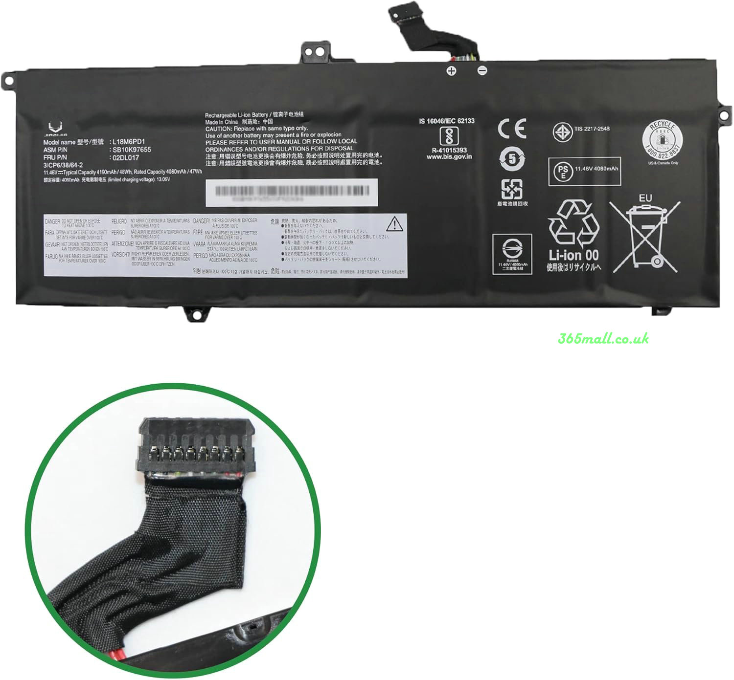 laptop battery for Lenovo L18M6PD3