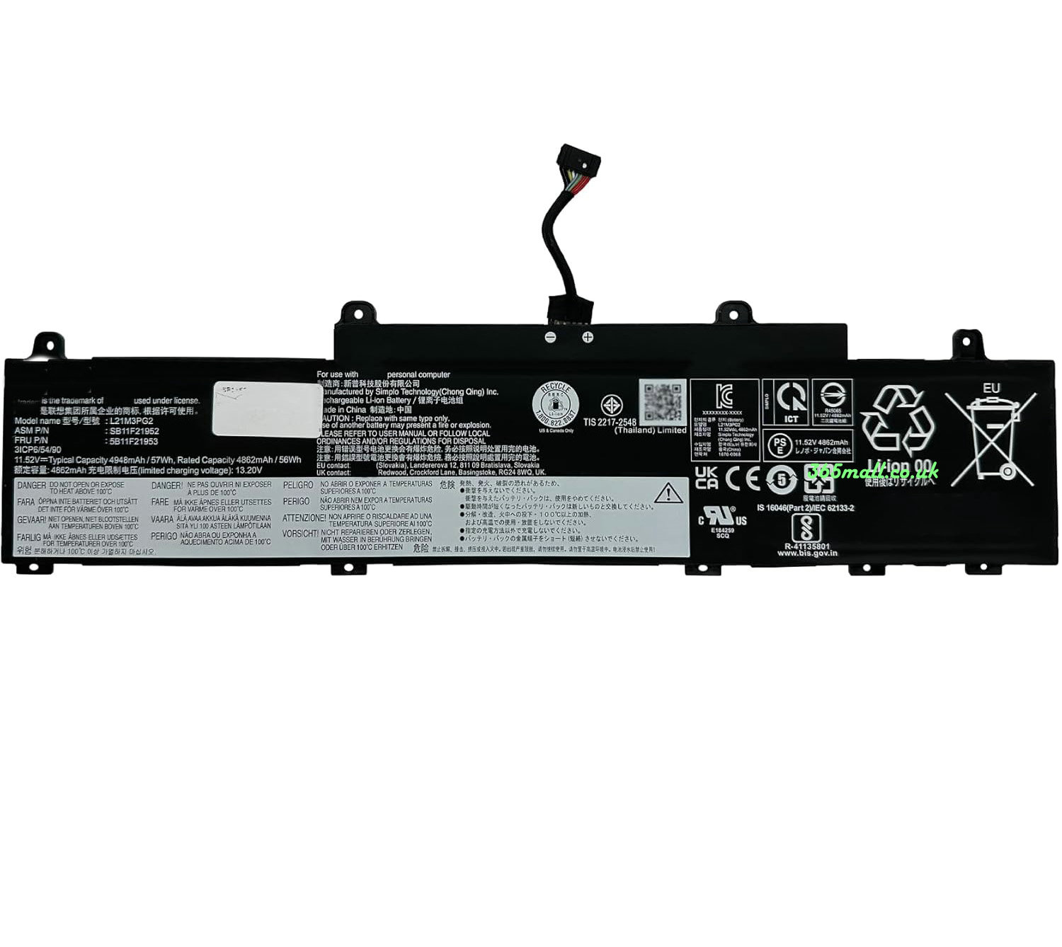 Li-ion Battery for Lenovo ThinkPad L14 Gen 3(AMD)21C5001JEE