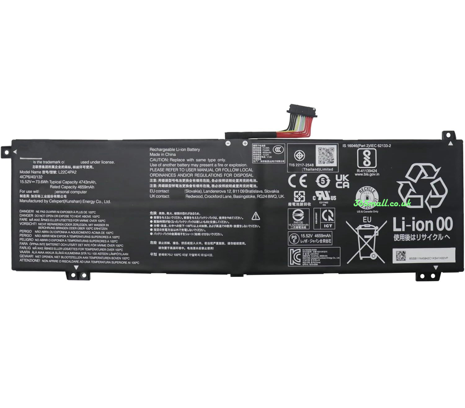 Li-ion Battery for Lenovo Legion Slim 5 14APH8-82Y5  