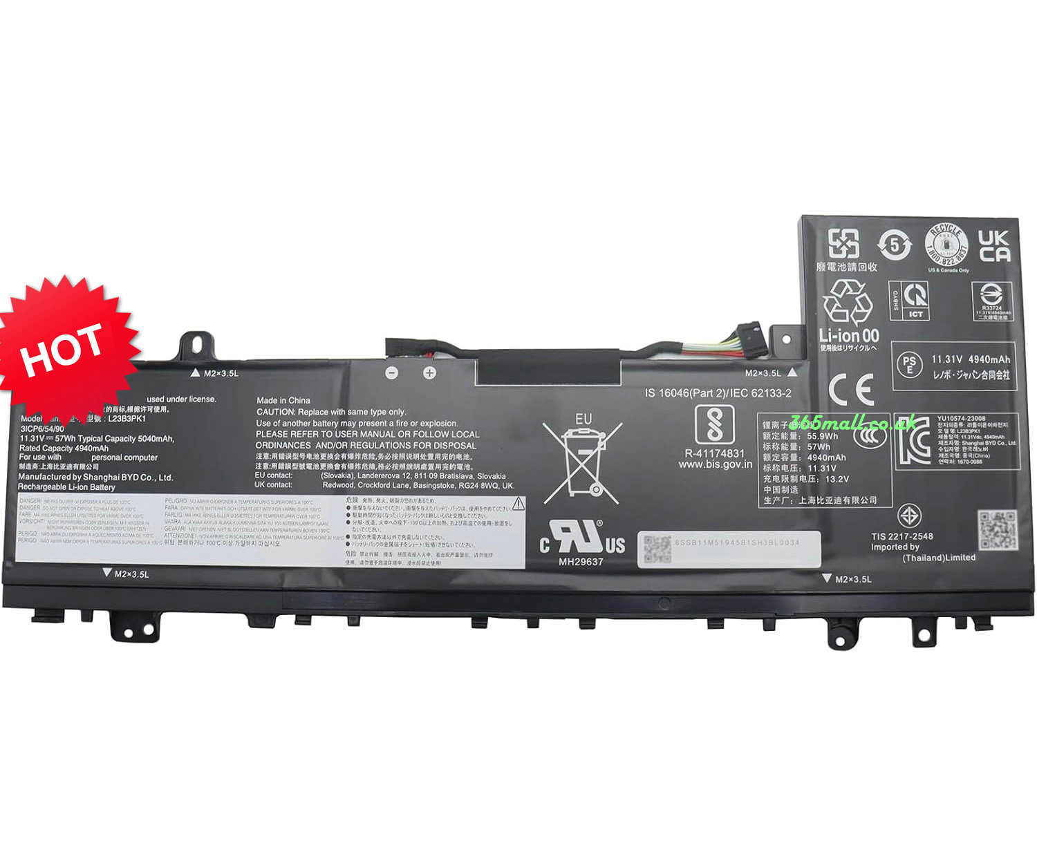 New Lenovo SB11M51943 Battery